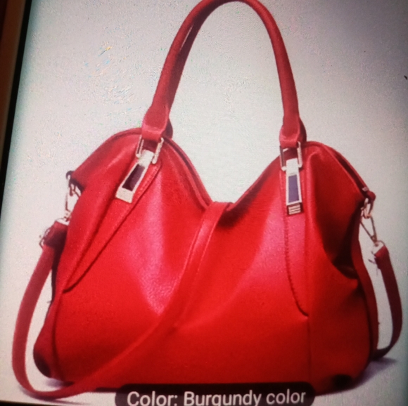 Soft Faux Leather Red Purse - Picture 4 of 5